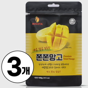 쫀쫀 건망고 건조망고, 3개, 100g