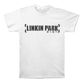 ROCKPANDA Linkin Park Bracket Logo White 반팔티