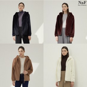 [Now n Forever] NnF 여성 23FW Faux 퍼 후드 점퍼 1종