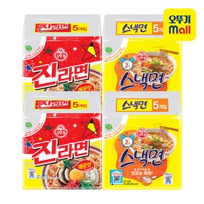 오뚜기 스낵면 10p + 진라면 매운맛 10p, 20개