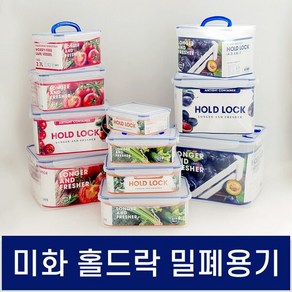 미화 홀드락 밀폐용기 모음 선택1 김치 피클 장아찌보관 김장통 무김치 장아찌 매실 보관용기, 1L (2-1), 1개