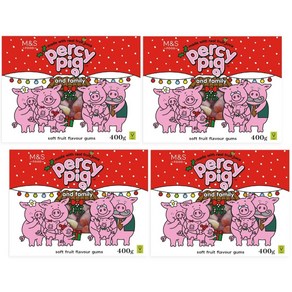 M&S Pecy Pig 막스앤스펜서 퍼시피그 피그 앤 패밀리 젤리 400g, 6개