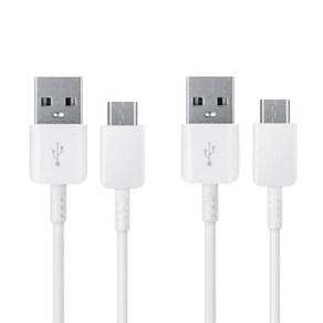 [1+1] 삼성 정품 USB C타입 고속 충전케이블 최대 25W지원 갤럭시 스마트폰 데이터 통신 케이블, 화이트, 1개