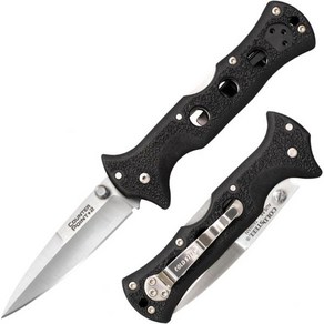 COLD STEEL 카운터 포인트 23 일본 AUS8A 면도날 샤프 블레이드 3.875 GrivEx 핸들 협날 접이식 나이프트리애드 잠금 장치 포함