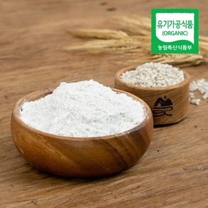 싸리재 유기농 보리가루 [ 늘보리가루 500g ] 겉보리 수제비 베이킹 건강식 재료, 1개
