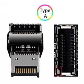 USB 3 1 E 마더 보드 20pin 헤더 90도 어댑터 남성 플러그 커넥터 익스텐더 C 브래킷 케이블, 02 Type A1, 02 Type A