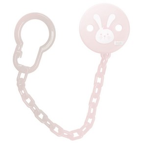 DOS 노리개 젖꼭지 걸이 수유용품, 0~36개월, 핑크래빗, 1개