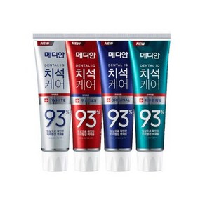 메디안 치석 케어 치약 120g 3개세트 치아 관리 4타입