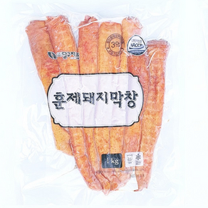 달구지 훈제돼지막창 무절단 1kg, 2개