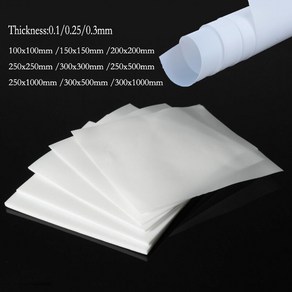 전기 공급 장치용 백색 PTFE 필름 시트 버진 고강도 온도 두께 0. 0.25 0.3mm 00x 00mm 250x500mm