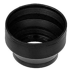 Fotodiox 3-Section Rubbe Lens Hood Sun Shade 55mm Fotodiox 3섹션 고무 렌즈 후드 차양 55mm, 1개, Black