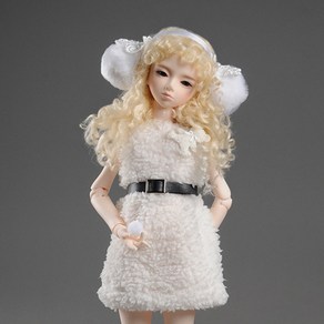 돌모아 구체관절인형의상 43cm MSD 양털 미니 원피스 세트 MSD - Mouton One-piece Set (Ivoy)[A7], 아이보리, 1개