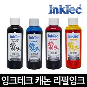 잉크테크 캐논잉크 100ml GI-990 G1900 G2900 G2910 G3900 G3910 G4900 G6090 G7090, 1개, 충전용주사기 + 바늘 (10cc)