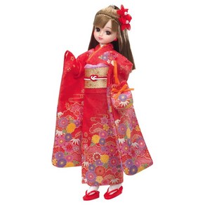 LD-30 Kimono 3 다카라 토미 리카 짱 인형 리카 짱 홍색 옷을 갈아 입는 잔디, 상세페이지 참조, 1개