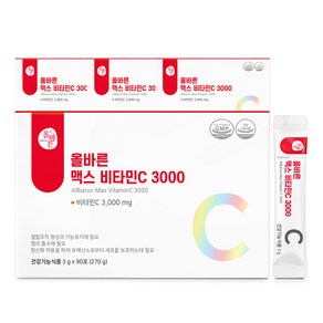 올바른 맥스 비타민C 3000, 270g, 4개