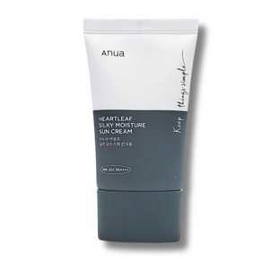 [정품] ANUA 아누아 어성초 실키 모이스처 선크림 SPF 50+ PA++++ 50ml 썬크림 선크림유목민 선블록 데일리선크림 비건인증, 2개