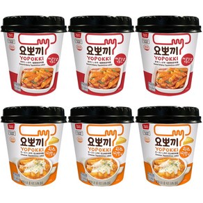 요뽀끼 컵 떡볶이 매콤달콤 3개+치즈 3개, 140mg, 6개