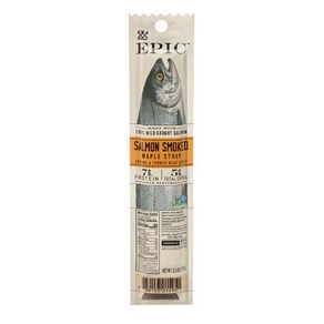 EPIC Smoked Salmon Snack Strip 0.8 Ounce (Pack of 1) EPIC 훈제 연어 스낵 스트립 0.8온스(1팩)