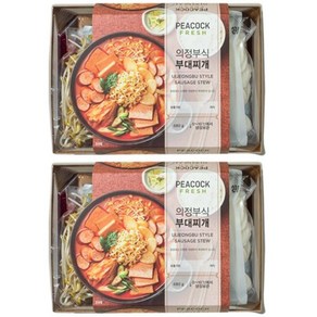 peacock 의정부식 부대찌개 밀키트 냉장, 700g, 2개