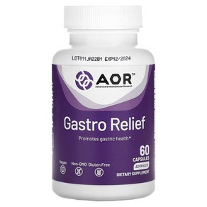 AOR 매스틱검 알긴산 아연 카르노신 생강 Gastro Relief 60 캡슐 약들약 고약사 / 해외직구 미국정품