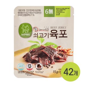 자연애벗 발효 쇠고기육포 15g 42개