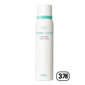 [NEW] [초강력 피지흡착] 모공청소 오브제 포어 제로 무스 클레이 팩 100ml, 3개, 1개입