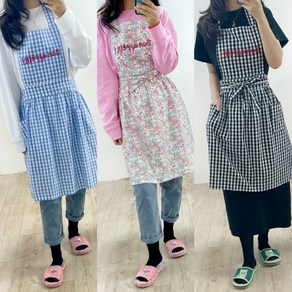 [브런치케이] 예쁜 화사한 앞치마 에이프런 집들이 선물 주방소품 예쁜엄마 살림소품, 핑크꽃, 1개