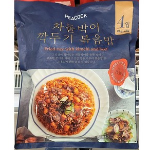 PEACOCK 피코크 차돌박이 깍두기 볶음밥 840g (210g X 4개입) / 전자레인지 4분 간편조리