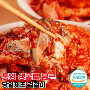 [행운김치] 100%국산 당일제조 통영 생굴 겉절이 전라도 굴 김치, 1개, 1kg