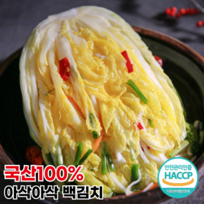 [행운김치] 100%국산 백김치 물김치, 1개, 5kg