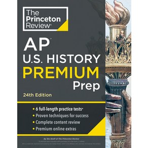 (영문도서) Pinceton Review AP U.S. Histoy Pep 24th Edition: 6 Pactice Tests + Complete Cont... Papeback, English, 9780593517765