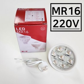 진성전자 하이큐 색전구(6종) LED MR16 7구 1.4w 220V 6colo KS인증 할로겐대체용, 주광색, 1개