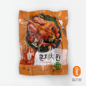 [밀리원] 간편식 훈제치킨 스모크 통닭 (600g) 캠핑 안주, 600g, 4개