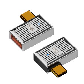 USB3.0 AF to C타입 PD 120W 꺽임 젠더 JA263, 1개, 단품, 단품