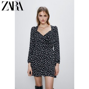 ZARA 자라 도트 패턴 미니 원피스