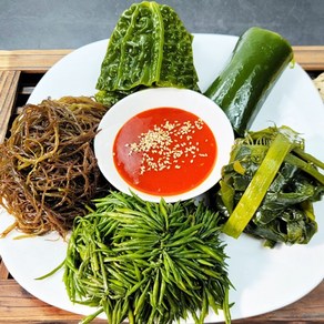 완도맘 손질하여 데친 완도 해초 모듬한상 120gx5팩 (곰피미역+톳+다시마+물미역+꼬시래기), 1세트, 120g