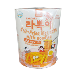 라뽁기 매콤 립포키 1인 편한 요리 라볶이 까르보나라 짜장, 매콤까르보나라, 1개, 138g