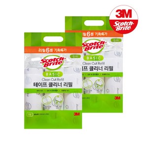 3M 스카치브라이트 테이프 클리너 대형 리필 6개입