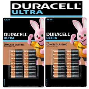 듀라셀 울트라 건전지 AA 40개 DURACELL ULTRA, 2세트, 20개입