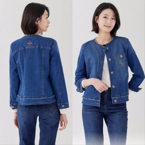 [지센] 여성 버튼업 라운드 데님자켓 LCJKP222
