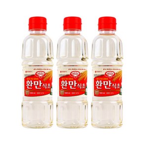 롯데 환만식초 500mlX3개 겉보리 양조 식초 간편한 식자재, 3개, 500ml