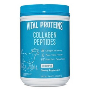 Vital Poteins 네추럴 홀 뉴트리션 바이탈 프로틴 콜라겐 펩타이드 680g Natual Whole Nutition Collagen Peptides 24oz, 1개