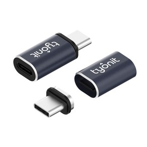 타이오닛 마그네틱 USB C 아답터 2세트 40Gbps 100W PD 충전 풀24핀 썬더볼트 3/4 완벽 호환 고속데이터 전송 고속충전 자석 C타입 젠더