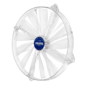 COOLERTEC Silent ICE BLUE LED Fan IB20020DX/200mm 케이스쿨러, 선택없음, 1개