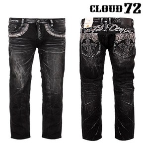 기사미 클라우드72 바이크스타일 Awesome 라이청바지 빈티지바지 Cloud72 687 Black