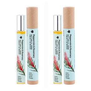 힐링팜스 10ml 페퍼민트&로즈마리 펄스포인트 아로마테라피, 2개