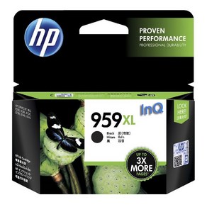 HP 정품 잉크 No.959XL L0R42AA 8210 8720 8730, 1개, 검정