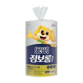 유한킴벌리)뽀삐점보롤화장지(500M(1겹)×4롤), 500m, 4개입, 4개