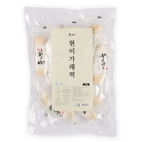 현미떡 국내산쌀 가래떡 현미가래떡 500g 아침대용 개별포장 유기방아, 1개