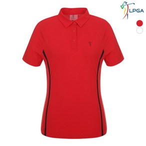 LPGA 여성 웰딩배색 동체패턴 제에리 티셔츠 L192TS534P